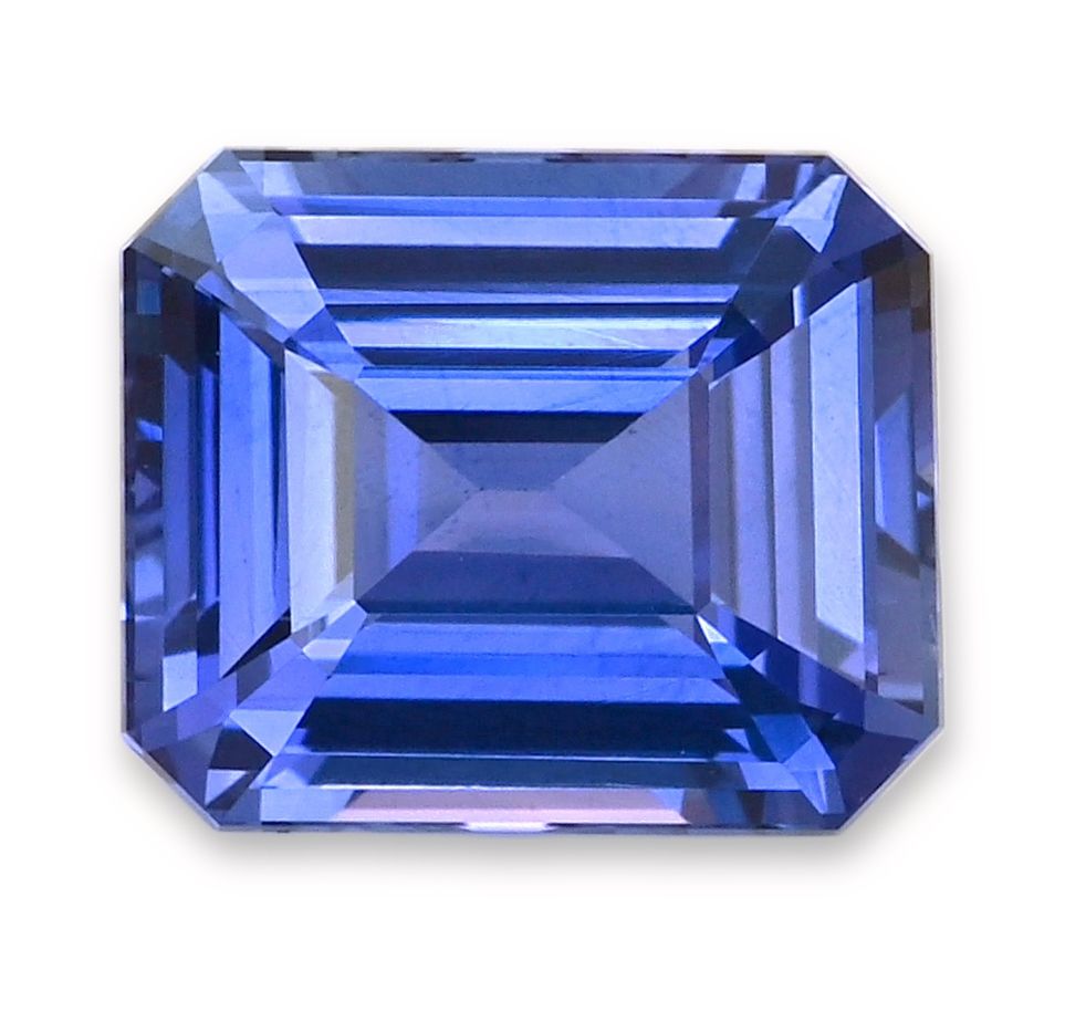 Szafir 3,07 ct, niebieski, szlif szmaragdowy