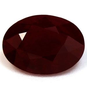 Rubin 1,35 ct, czerwony, szlif owalny
