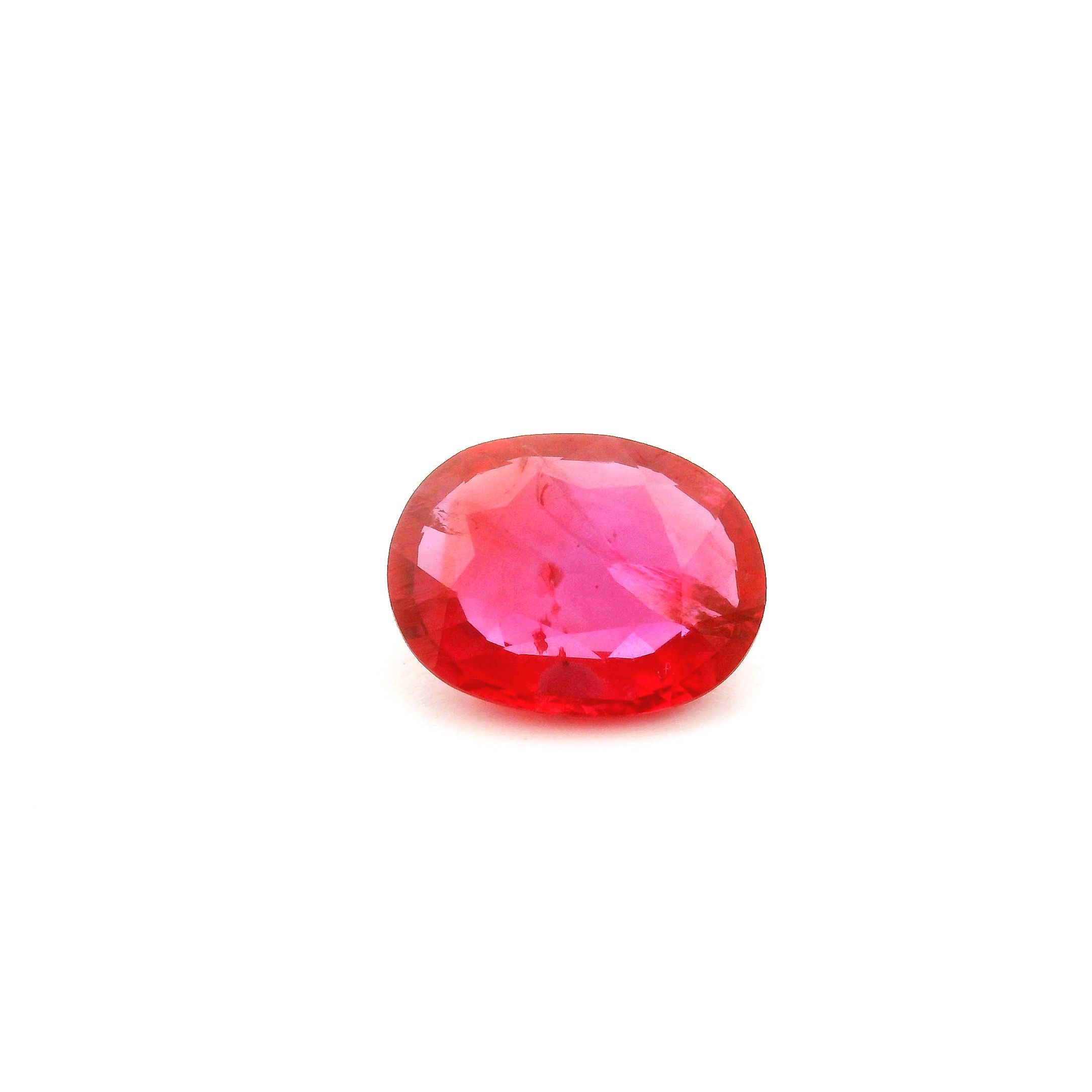 Rubin 1,90 ct, czerwony, szlif owalny