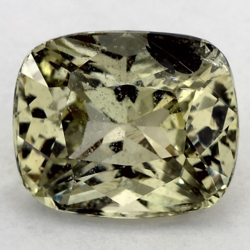 Szafir 3,88 ct, zielony, szlif cushion
