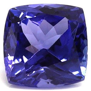 Tanzanit 2,22 ct, niebieski, szlif cushion