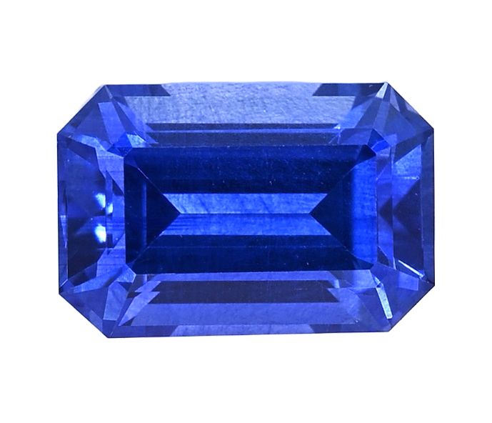 Szafir 1,67 ct, niebieski, szlif szmaragdowy