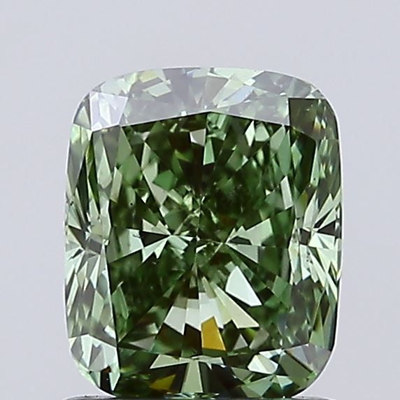 1.1 CT Fancy Vivid Green CUSHION MODIFIED