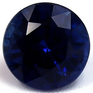 Szafir 1,03 ct, niebieski, szlif okrągły