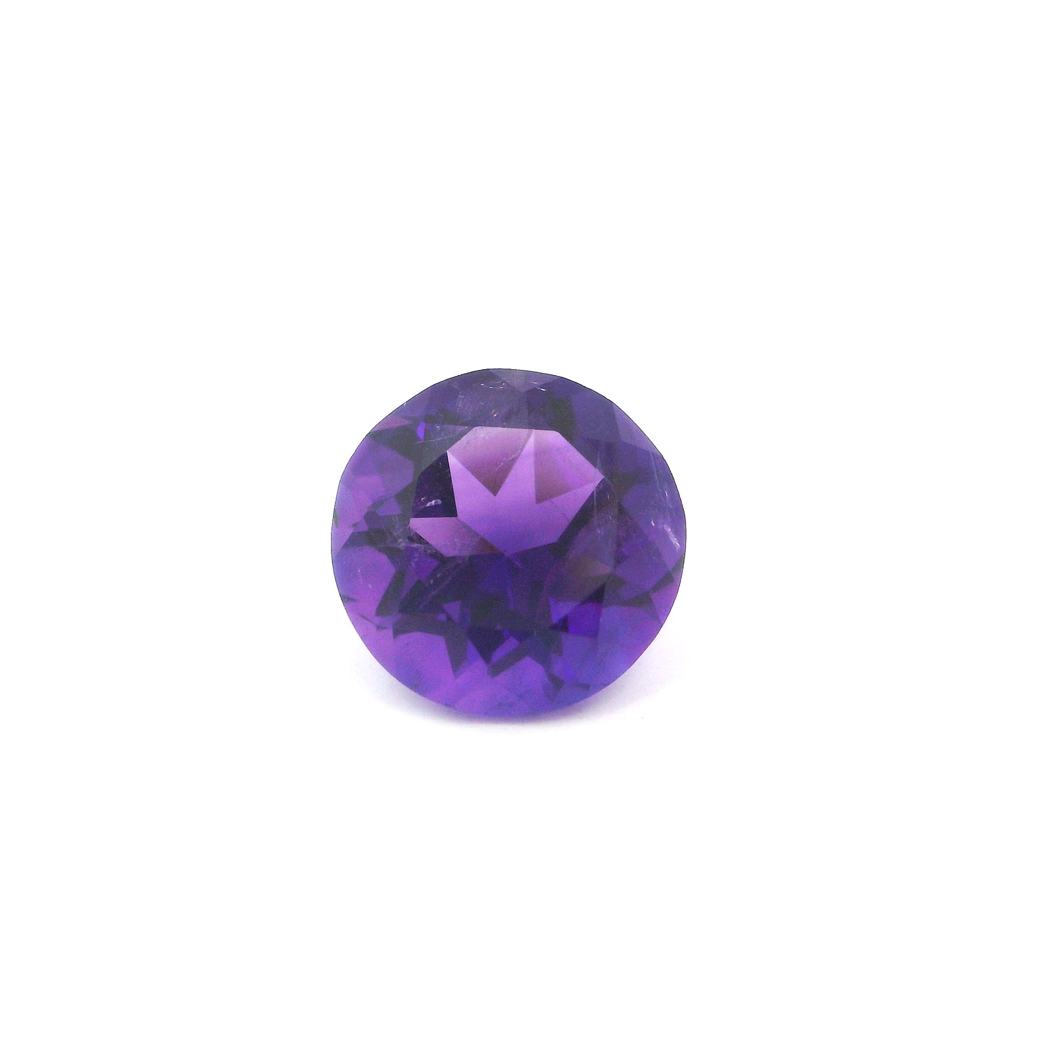 Ametyst 3,48 ct, purpurowy, szlif okrągły