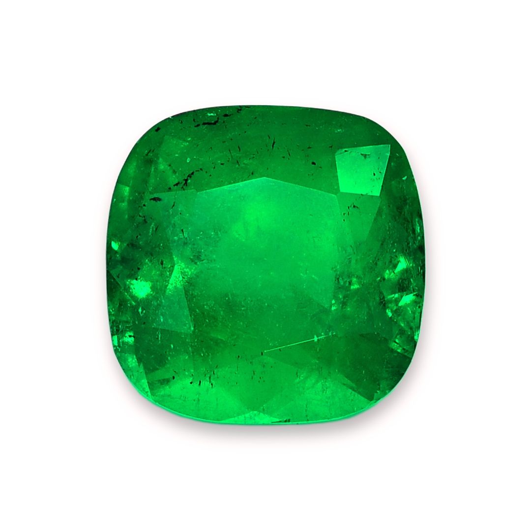 Szmaragd 7,91 ct, zielony, szlif cushion