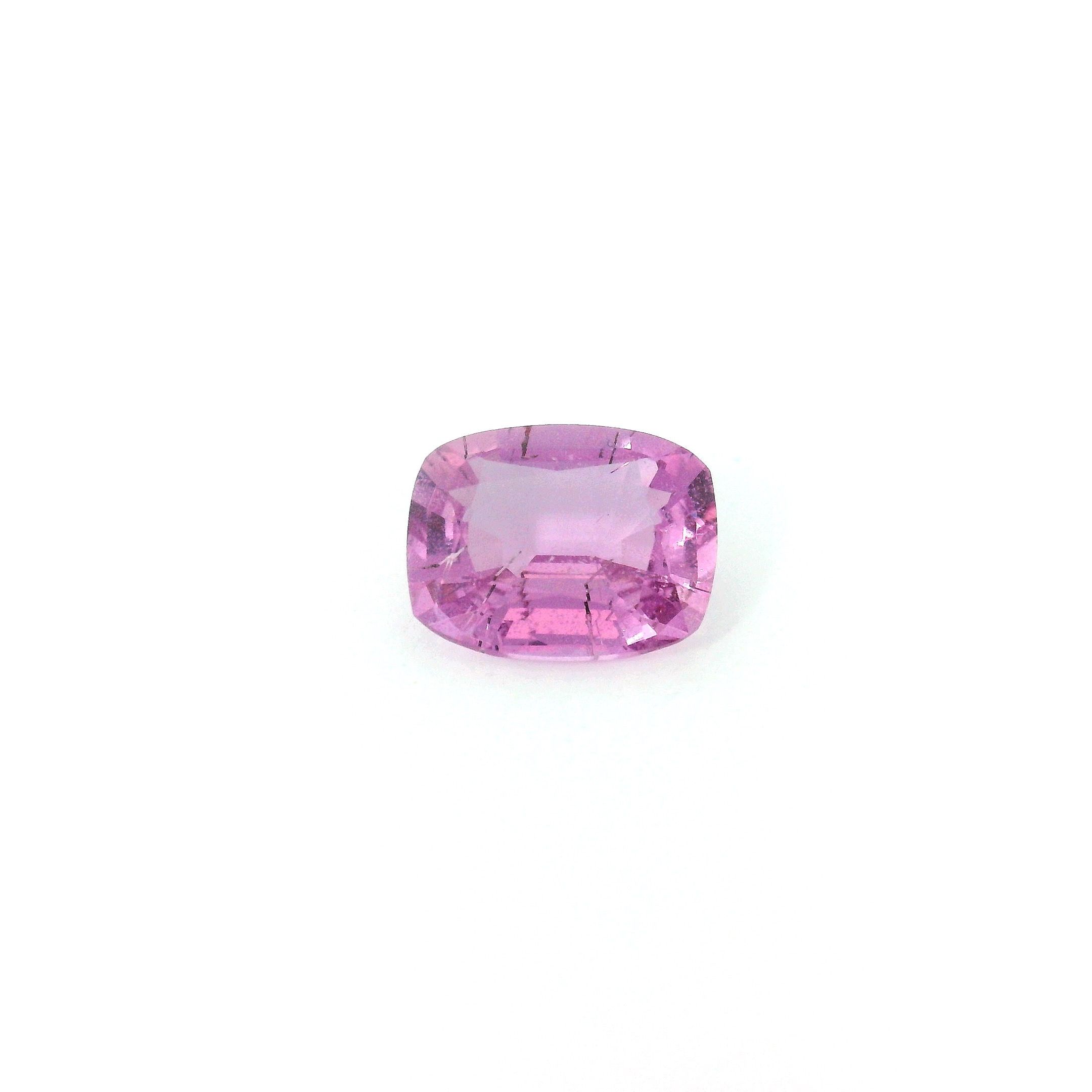 Szafir 1,13 ct, różowy, szlif cushion