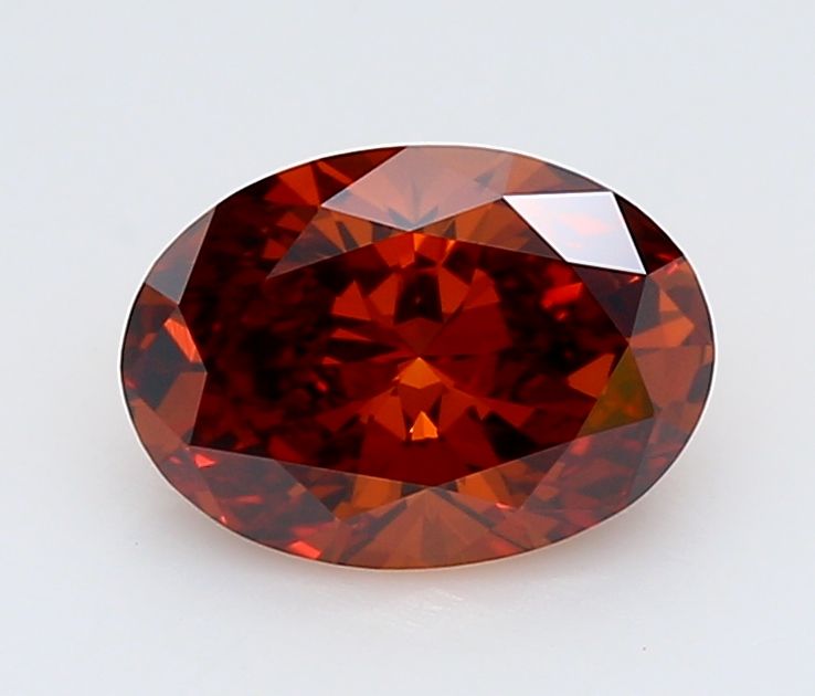 0.65 CT Fancy Deep Orange OVAL