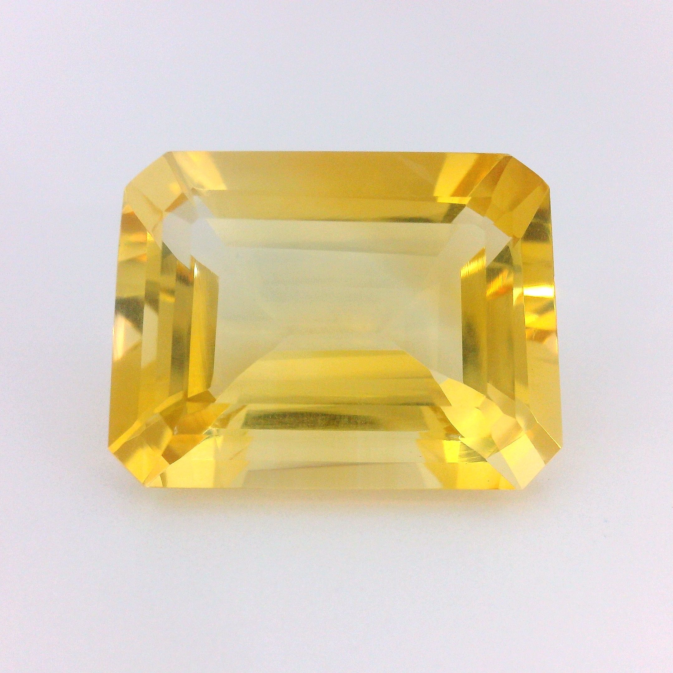 Cytryn 19,35 ct, żółty, szlif ośmiokątny
