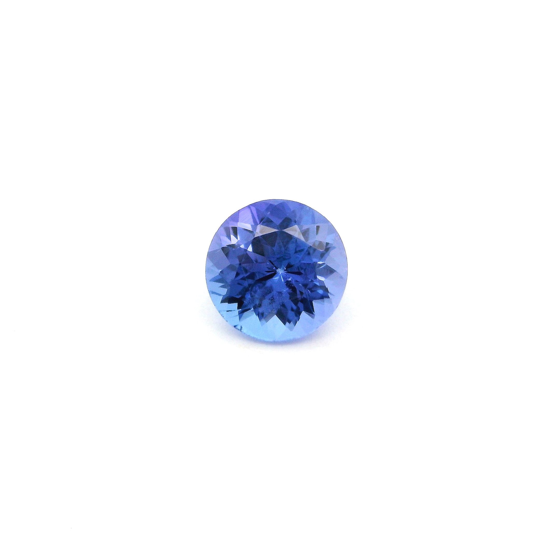 Tanzanit 1,19 ct, niebieski, szlif okrągły