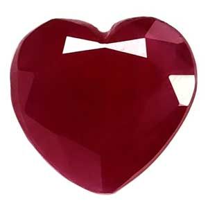 Rubin 1,09 ct, czerwony, szlif serce