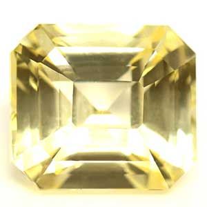 Szafir 2,04 ct, żółty, szlif szmaragdowy