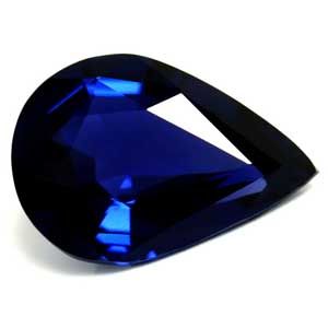 Szafir 1,04 ct, niebieski, szlif gruszka