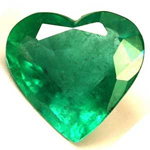 Szmaragd 1,21 ct, zielony, szlif serce