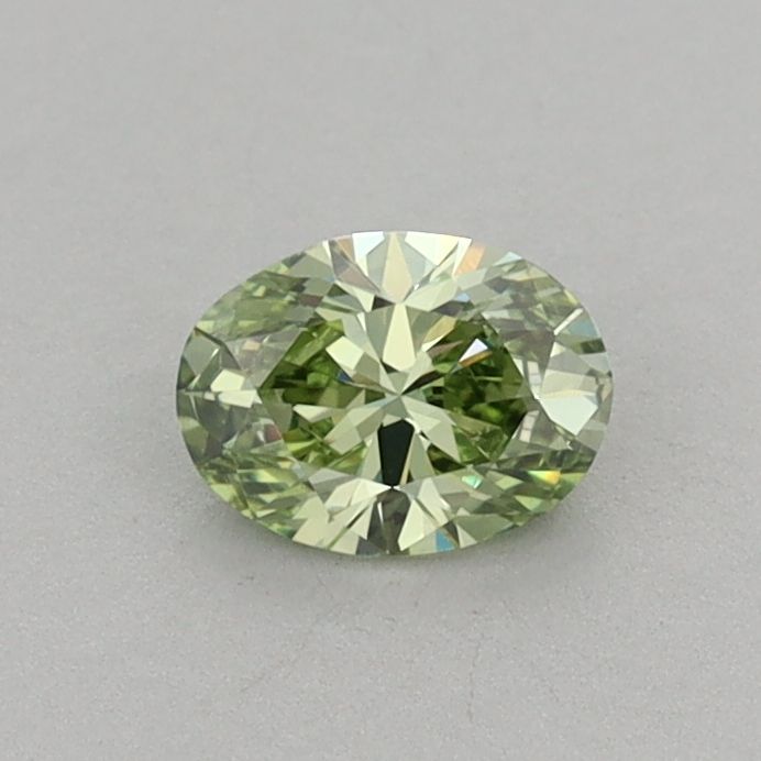0.38 CT Fancy Vivid Green OVAL