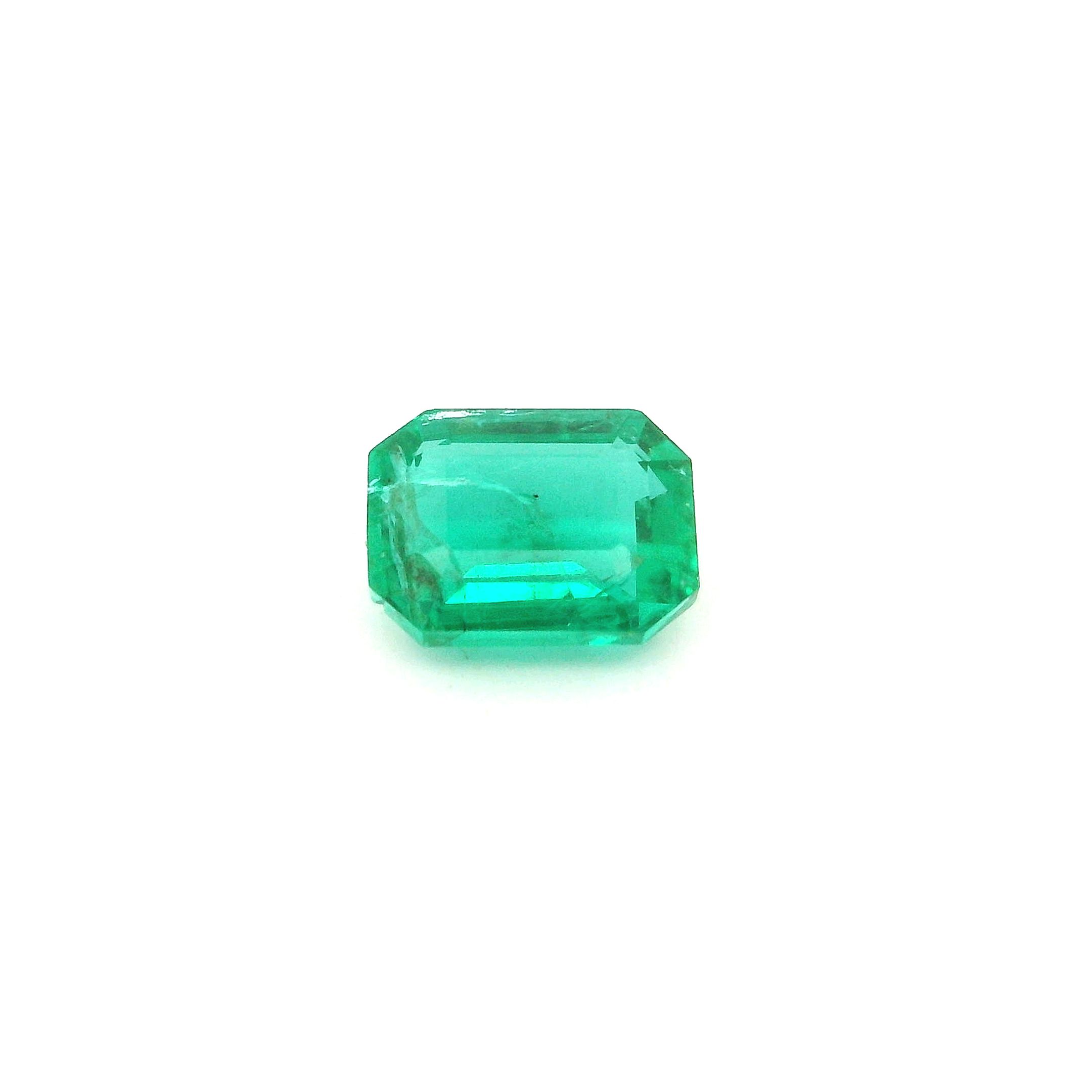 0.8 ct Octagonal Emerald
