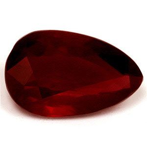 Rubin 2,02 ct, czerwony, szlif gruszka