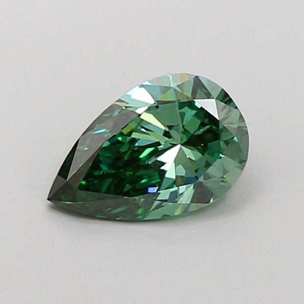 1.0 CT Fancy Vivid Green PEAR