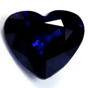 Szafir 1,08 ct, niebieski, szlif serce