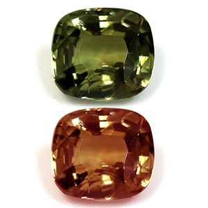 Aleksandryt 2,06 ct, zielony, szlif cushion