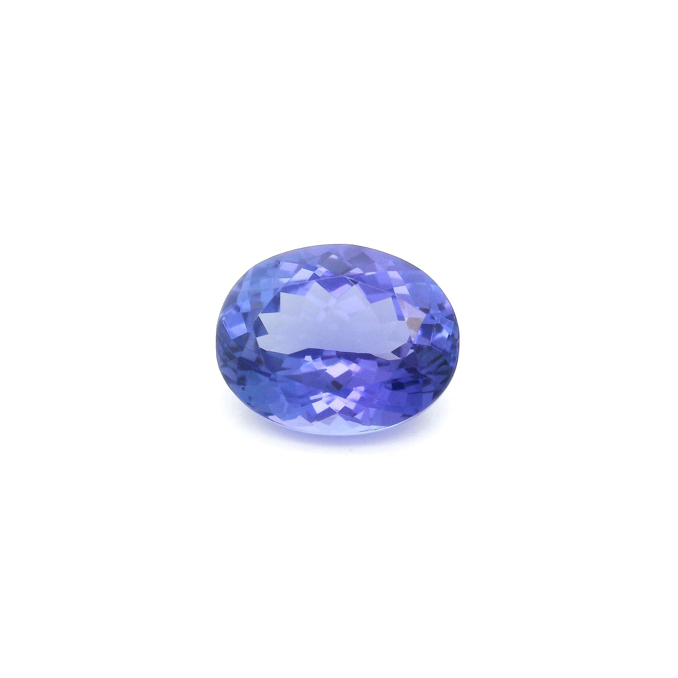 Tanzanit 2,36 ct, niebieski, szlif owalny