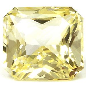 Szafir 1,63 ct, żółty, szlif szmaragdowy