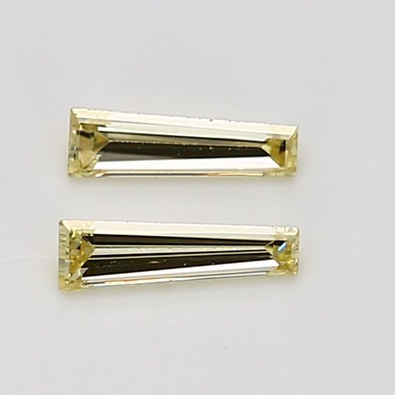 0.19 カラット Tapered Baguette ファンシー イエロー VS1 天然 ダイヤモンド