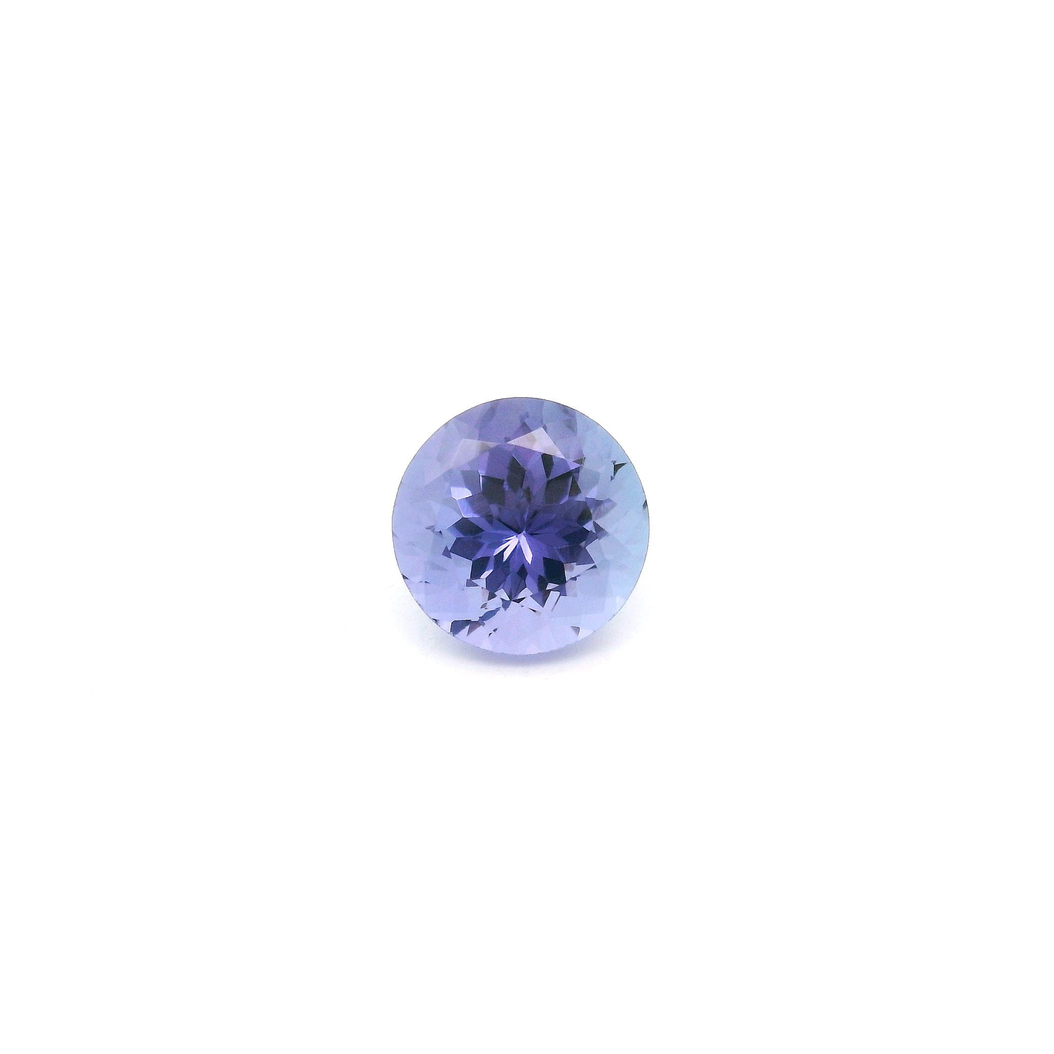 Tanzanit 1,93 ct, niebieski, szlif okrągły