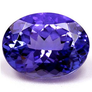 Tanzanit 1,84 ct, niebieski, szlif owalny