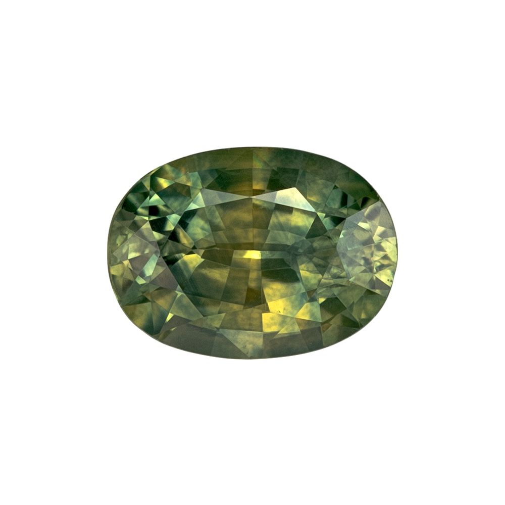 SAPPHIRE FACETED 1.04ct GREEN SI UNITEDSTATES HEATED