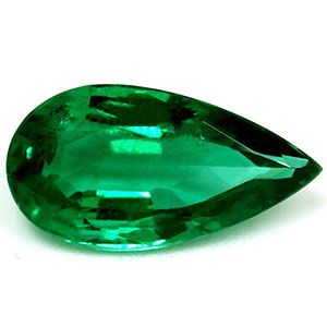 Szmaragd 1,68 ct, zielony, szlif gruszka