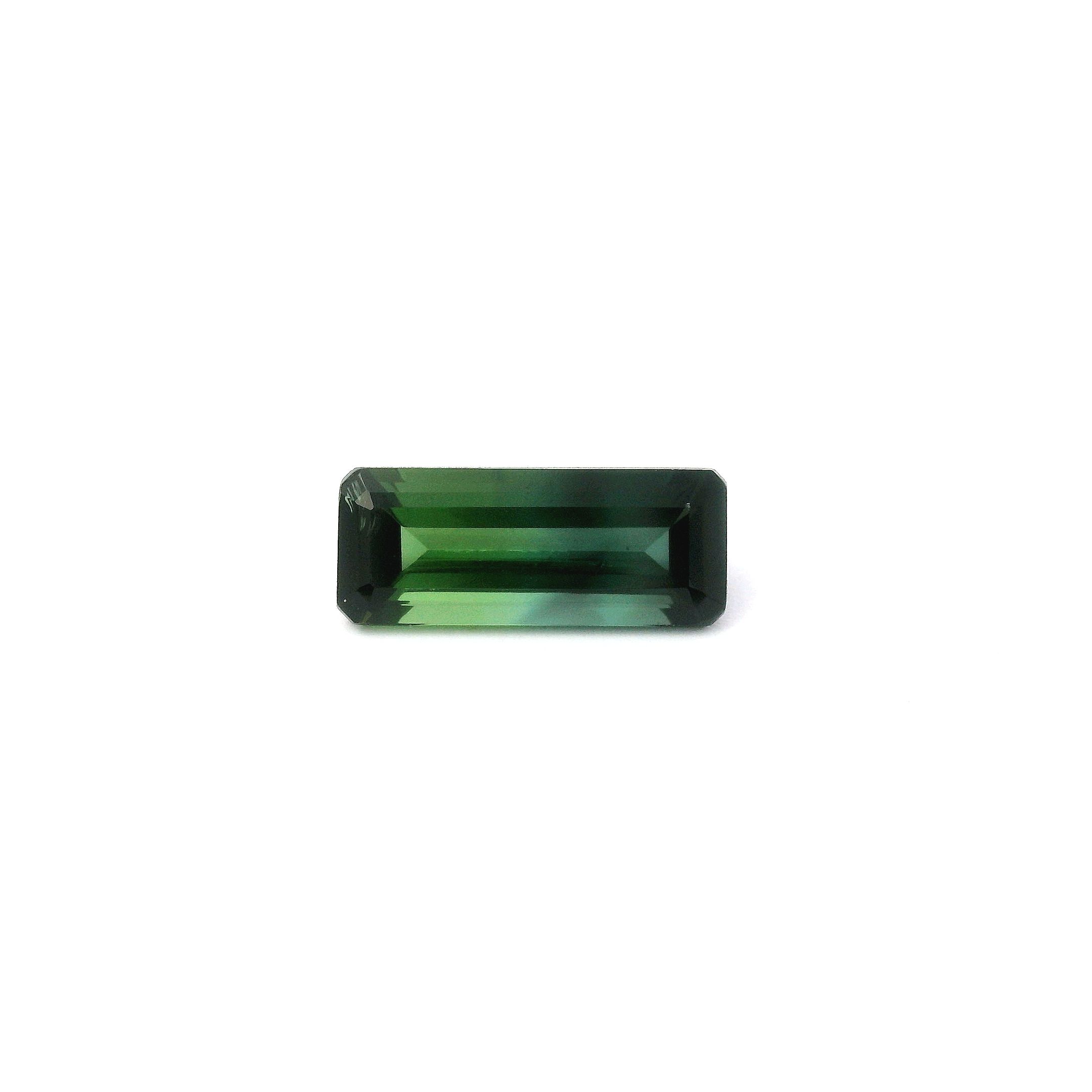 Turmalin 1,25 ct, zielony, szlif ośmiokątny