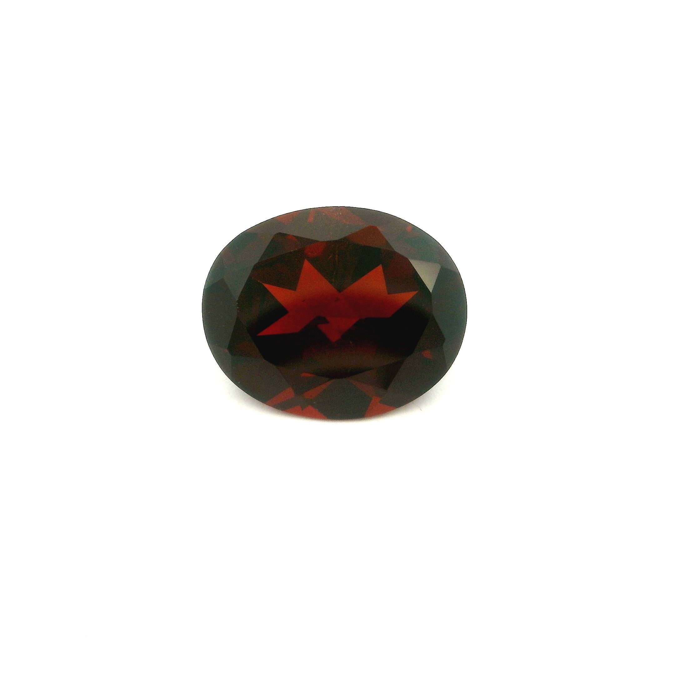 Granat 3,94 ct, czerwony, szlif owalny