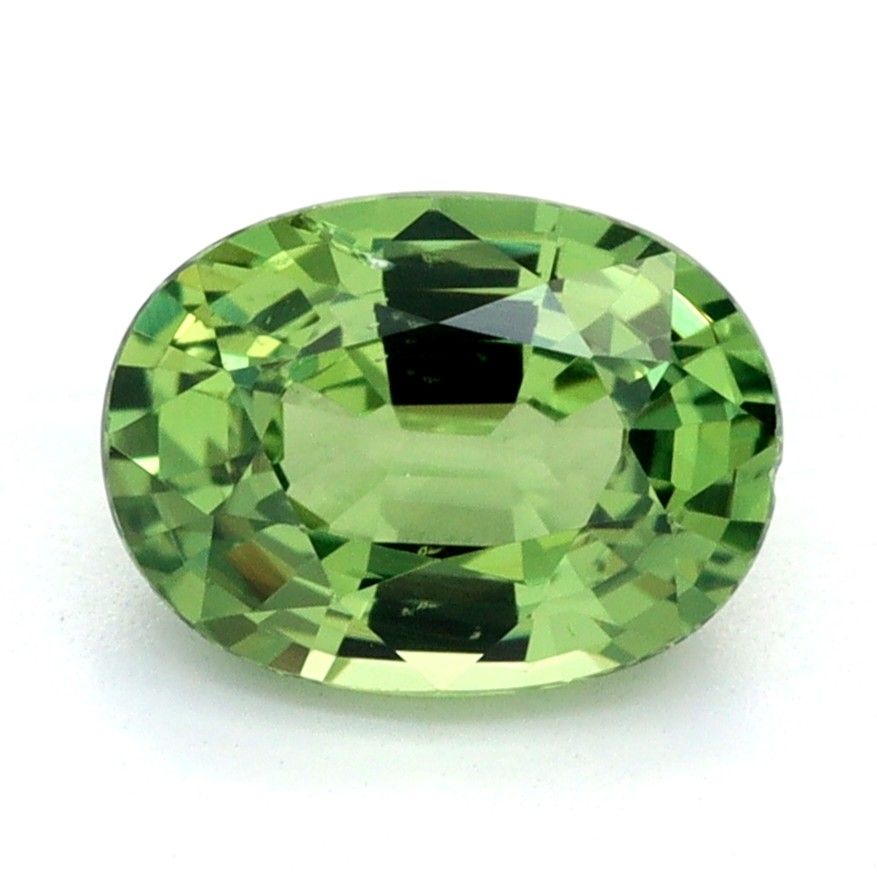 Szafir 1,05 ct, zielony, szlif owalny