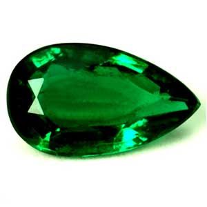 Szmaragd 1,18 ct, zielony, szlif gruszka