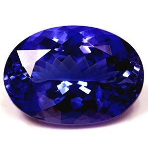 Tanzanit 18,67 ct, niebieski, szlif owalny