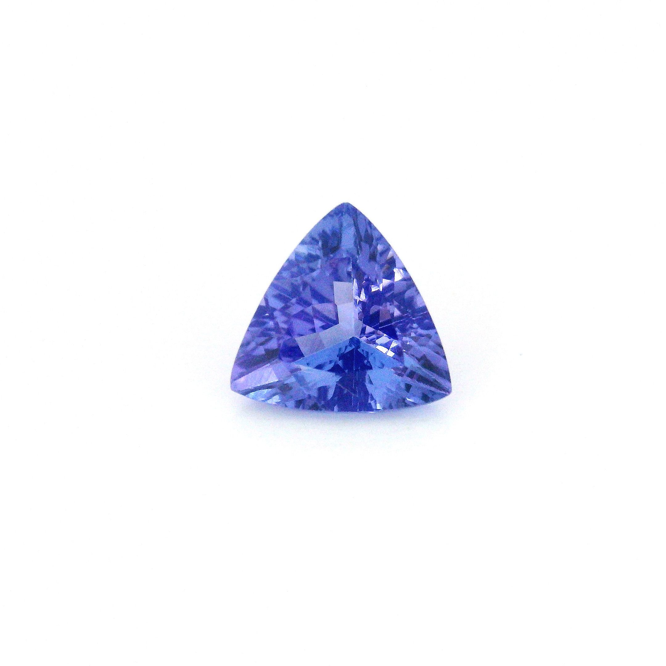 Tanzanit 1,77 ct, niebieski, szlif trójkątny