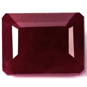 Rubin 5,22 ct, czerwony, szlif szmaragdowy