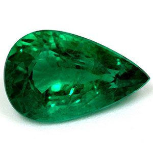 Szmaragd 1,12 ct, zielony, szlif gruszka