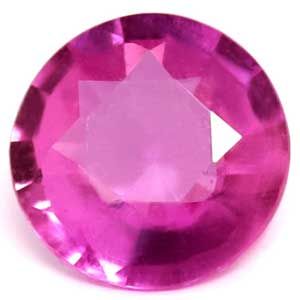 Szafir 1,53 ct, różowy, szlif okrągły