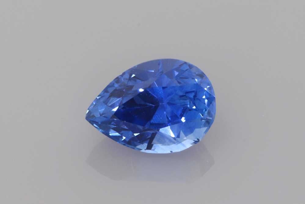 Szafir 1,02 ct, niebieski, szlif gruszka