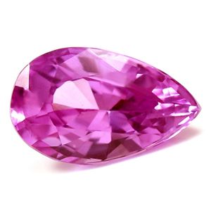 Szafir 1,69 ct, różowy, szlif gruszka