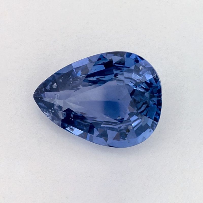 Szafir 4,67 ct, niebieski, szlif gruszka