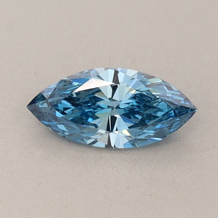 0.37 CT Fancy Vivid Blue MARQUISE