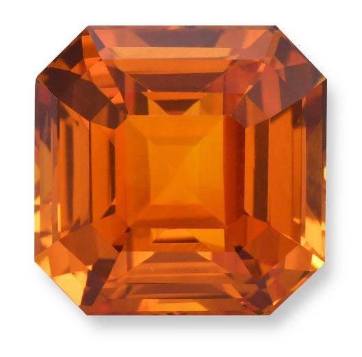 SAPPHIRE FACETED 8.01ct ORANGE Orange EC SRILANKA HEATED