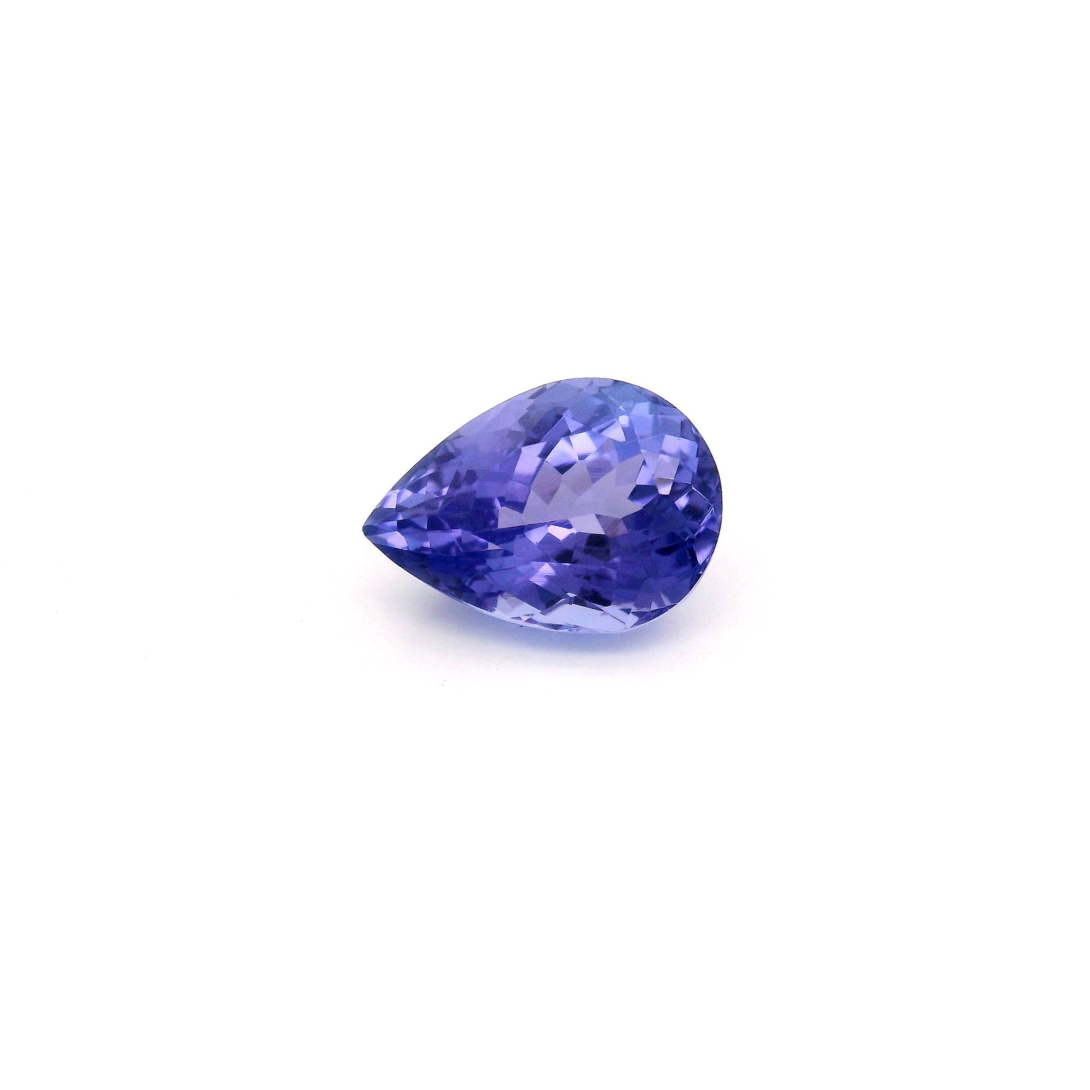 Tanzanit 1,31 ct, niebieski, szlif gruszka