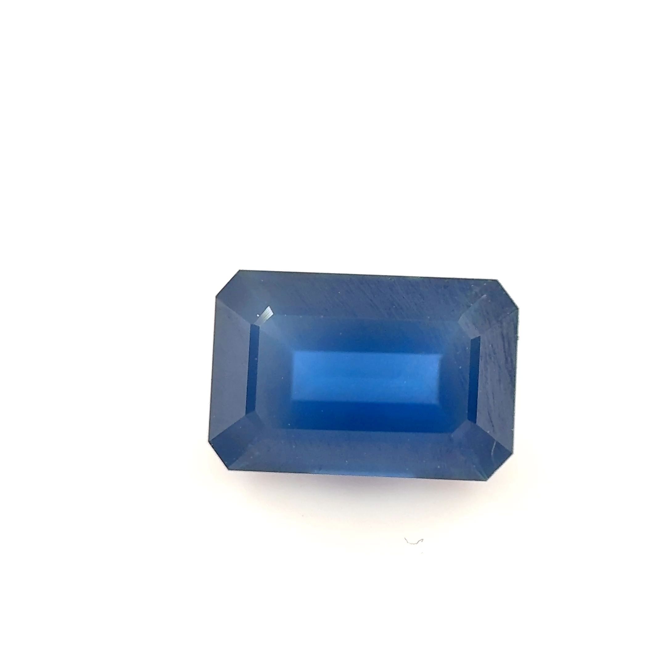 Szafir 1,49 ct, niebieski, szlif szmaragdowy