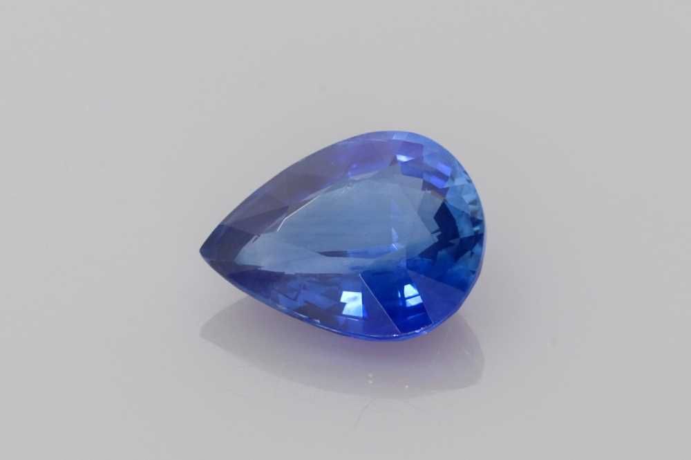 Szafir 1,83 ct, niebieski, szlif gruszka