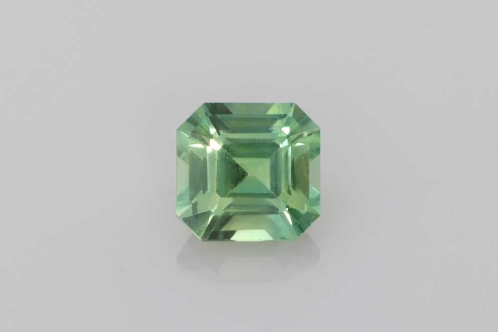 Szafir 1,10 ct, zielony, szlif asscher