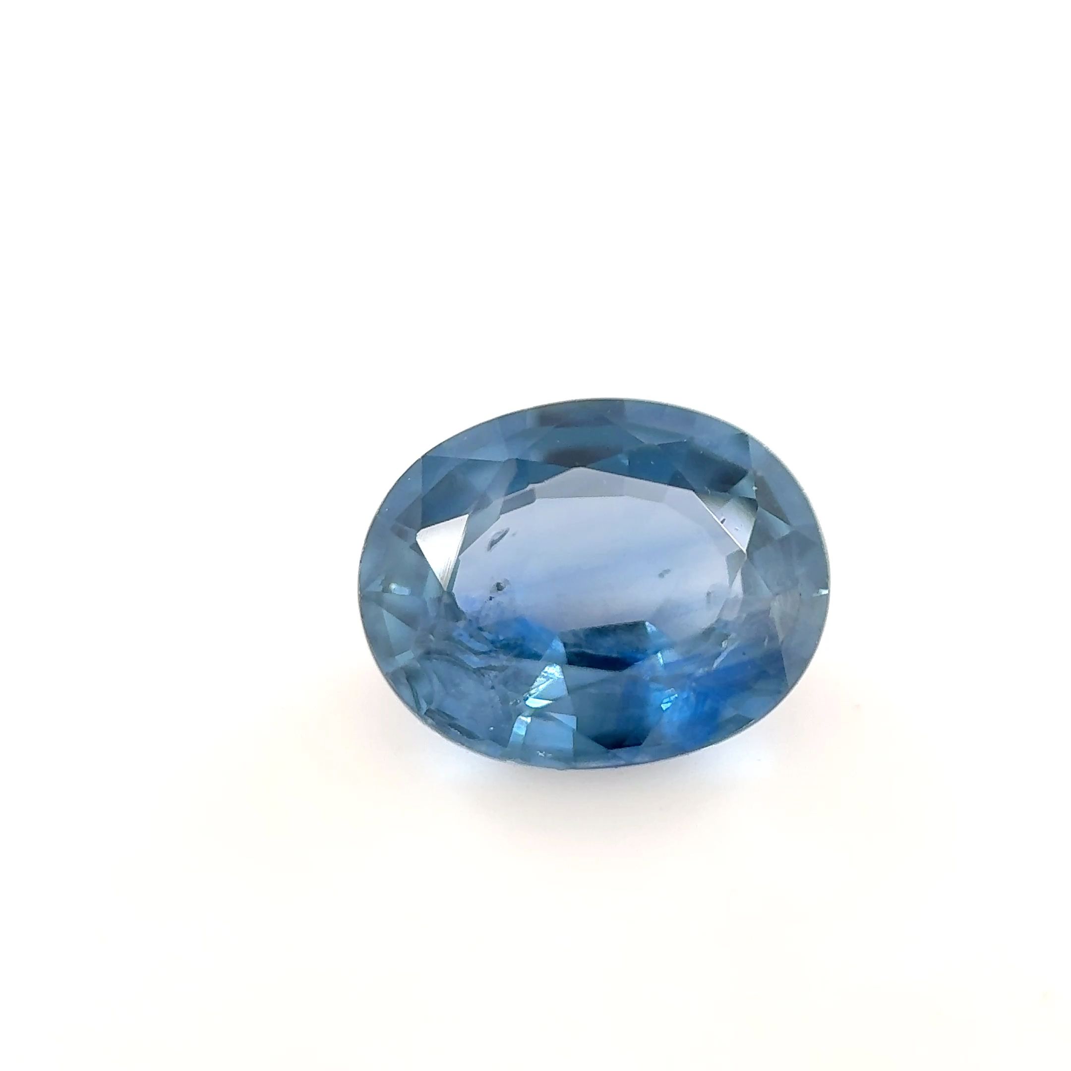 Szafir 1,37 ct, niebieski, szlif owalny